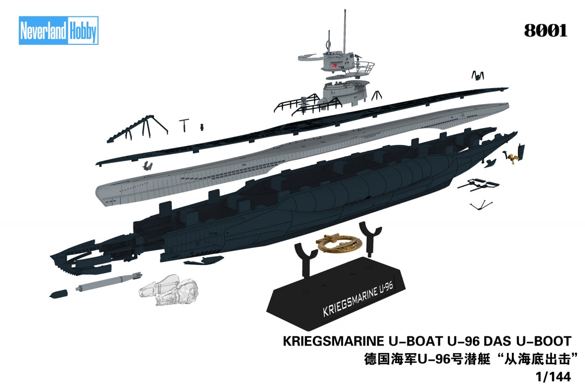 Neverland Hobby 8001 KRIEGSMARINE U-BOAT U-96 DAS U-BOOT 1/144 – Bild 2