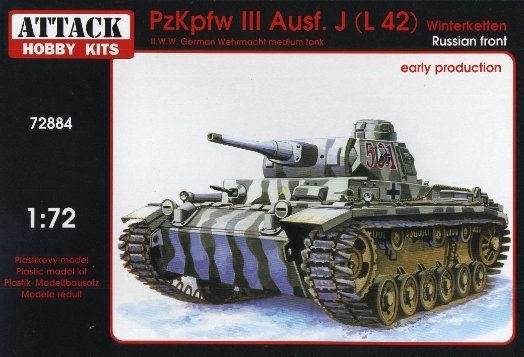 Attack 72884 PzKpfw III Ausf. J(L 42) Winterketten. Russian front. Early production 1/72