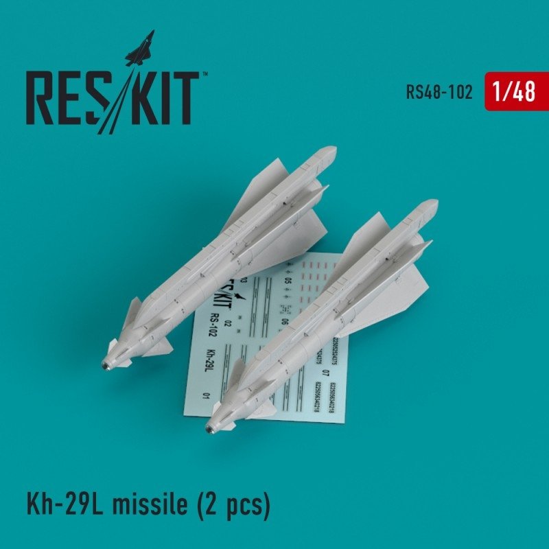 RESKIT RS48-0102 Kh-29L (AS-14A &amp;#39;Kedge) missile (2 pcs) 1/48