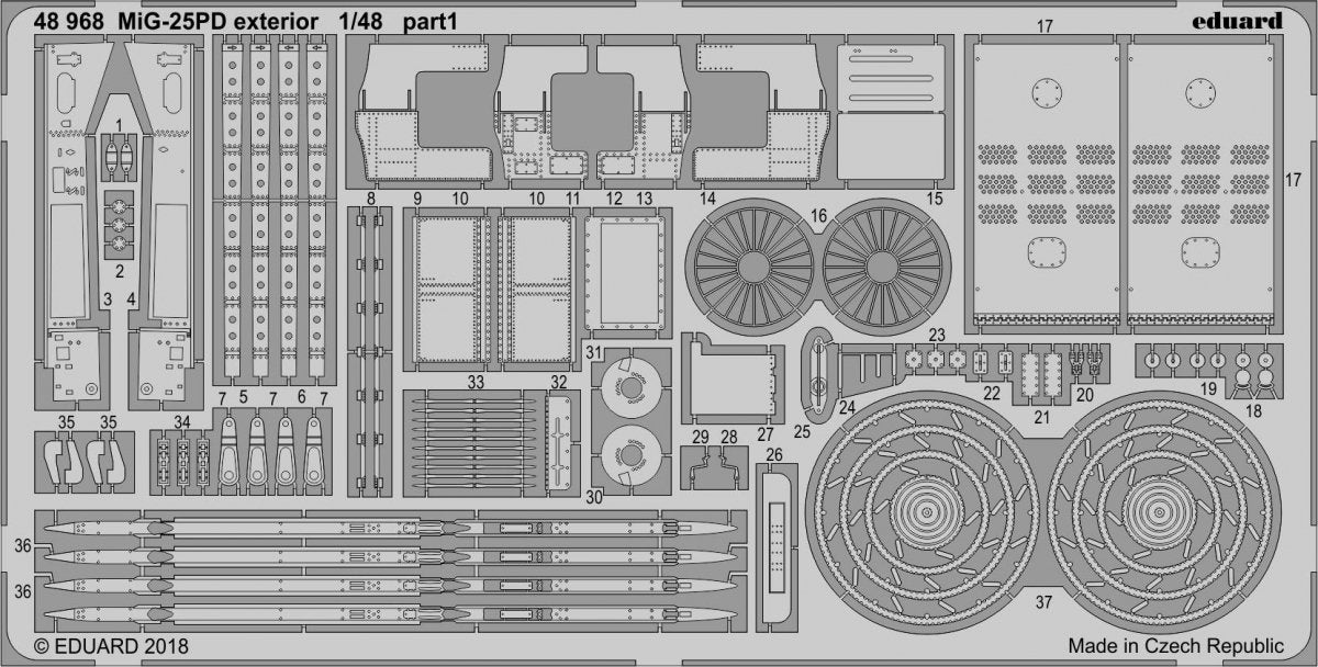 Eduard 48968 MiG-25PD exteriér ICM 1/48 – Bild 2