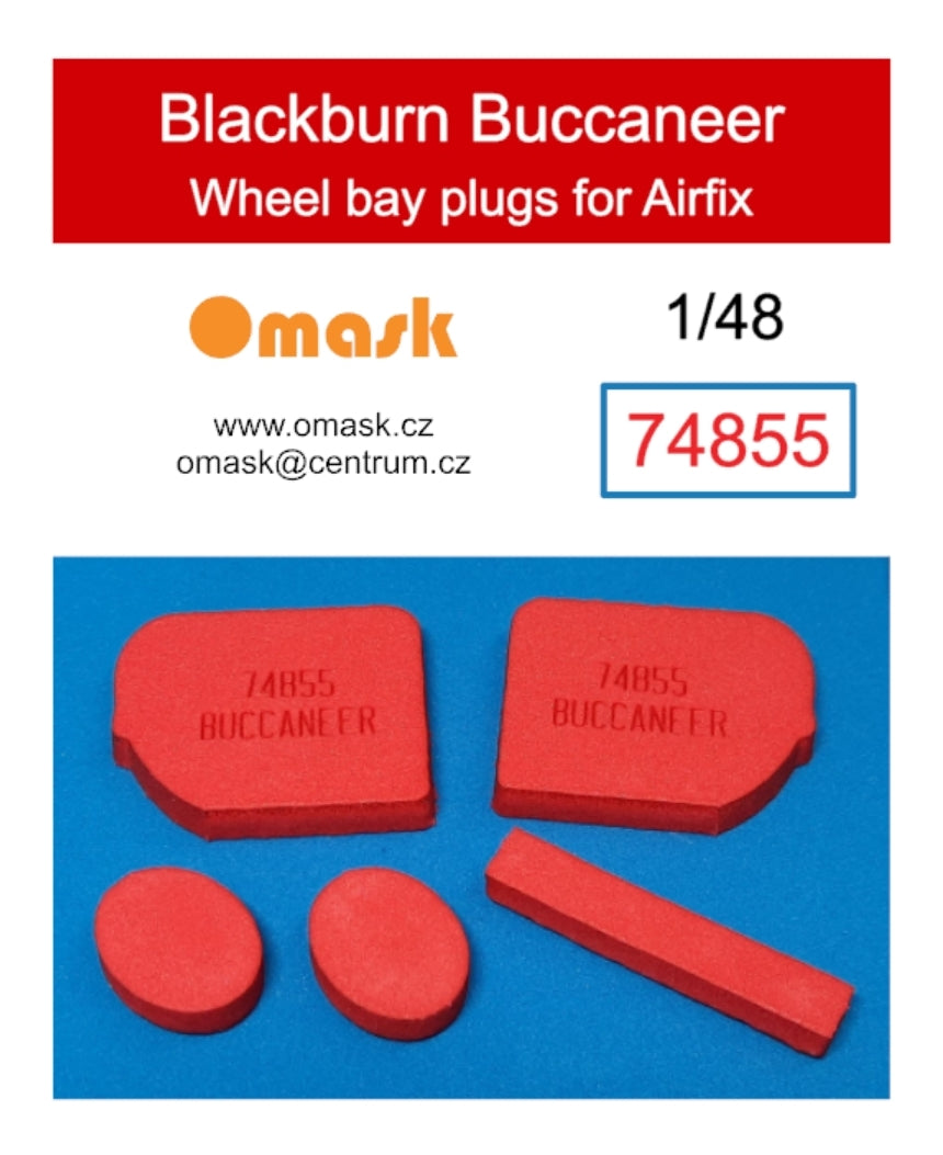 Omask 74855 Bouchons de puits de train d'atterrissage Blackburn Buccaneer (pour Airfix) 1/48