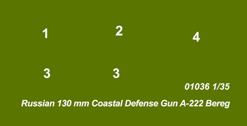 Trumpeter 01036 Russian 130mm Coastal Defense Gun A-222 Bereg 1/35 – zdjęcie 4