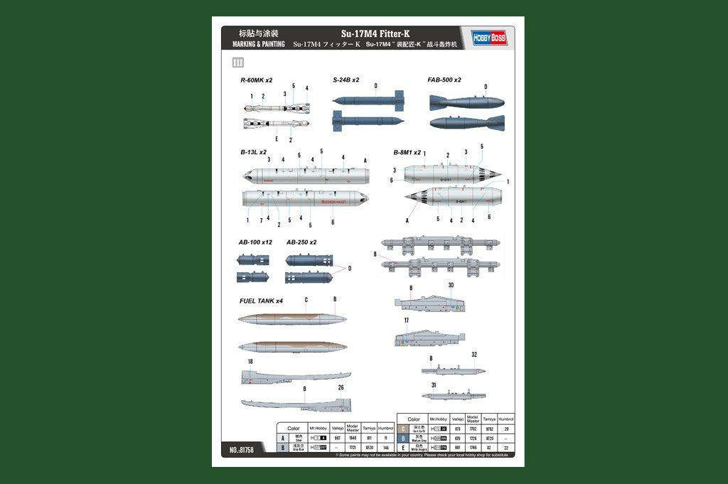Hobby Boss 81758 Su-17M4 Fitter-K 1/48 – Bild 3