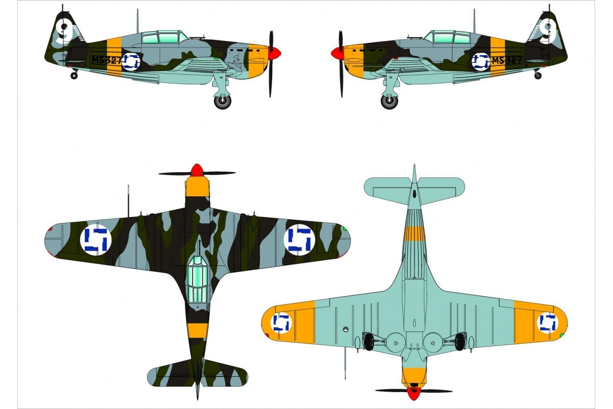 Dora Wings 48057 Morane-Saulnier MS.406.C1 - Finnish Aces 1/48 – immagine 3