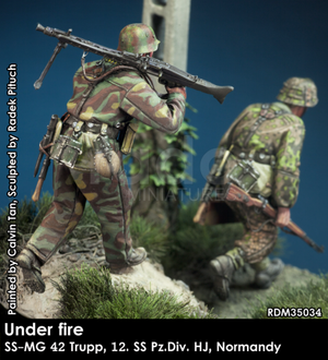 RADO Miniatures RDM35034 Under fire. W-SS MG 42 team, 12. SS-Pz.Div. HJ, Normandy 1944 1/35 – Bild 3