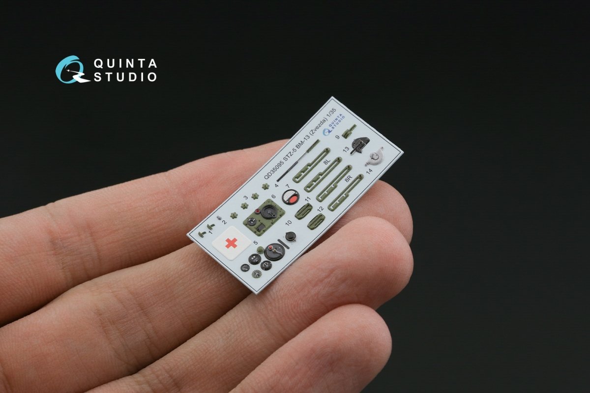Quinta Studio QD35095 STZ-5 BM-13 3D-Printed &amp;amp; coloured Interior on decal paper (Zvezda) 1/35 – zdjęcie 12