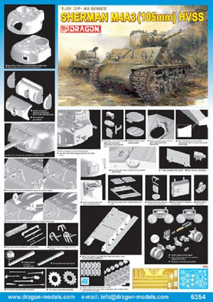 Dragon 6354 Sherman M4A3 (105mm) HVSS 1/35 – Bild 2