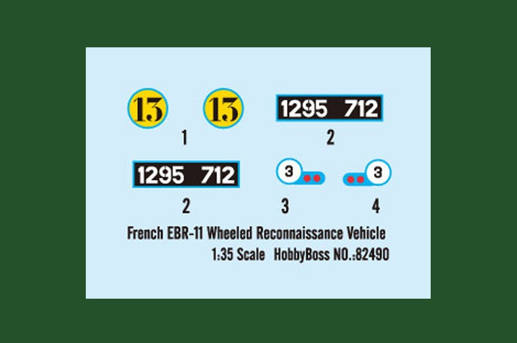 Hobby Boss 82490 French EBR-11 Wheeled Reconnaissance Vehicle 1/35 – immagine 4