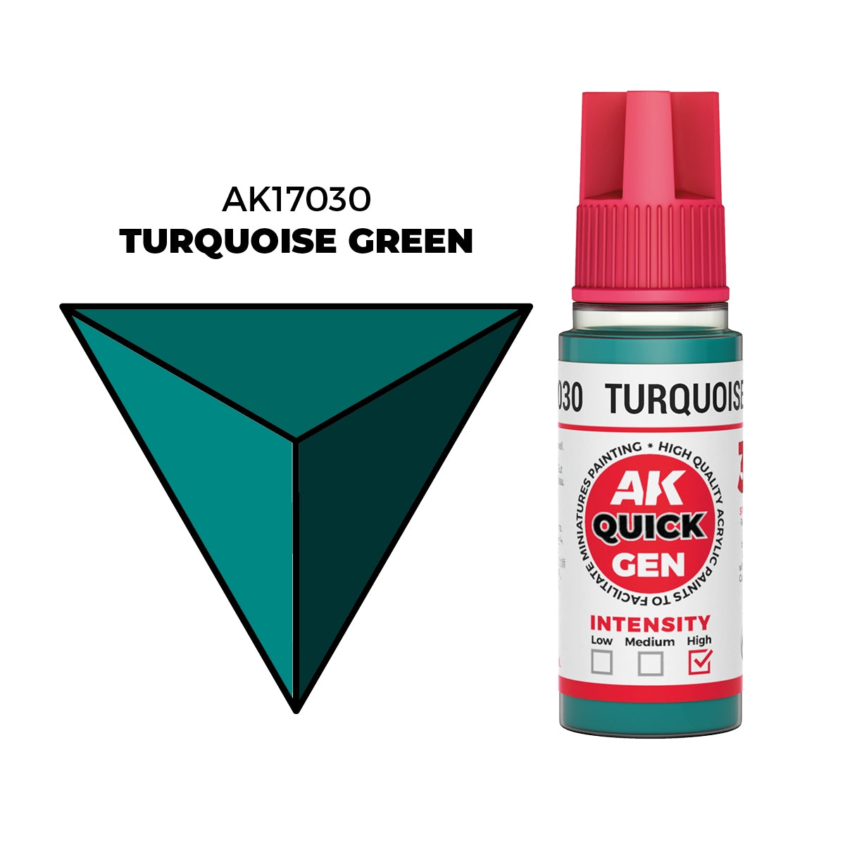 AK Interactive AK17030 TURQUOISE GREEN – QUICK GEN COLOR 18ml
