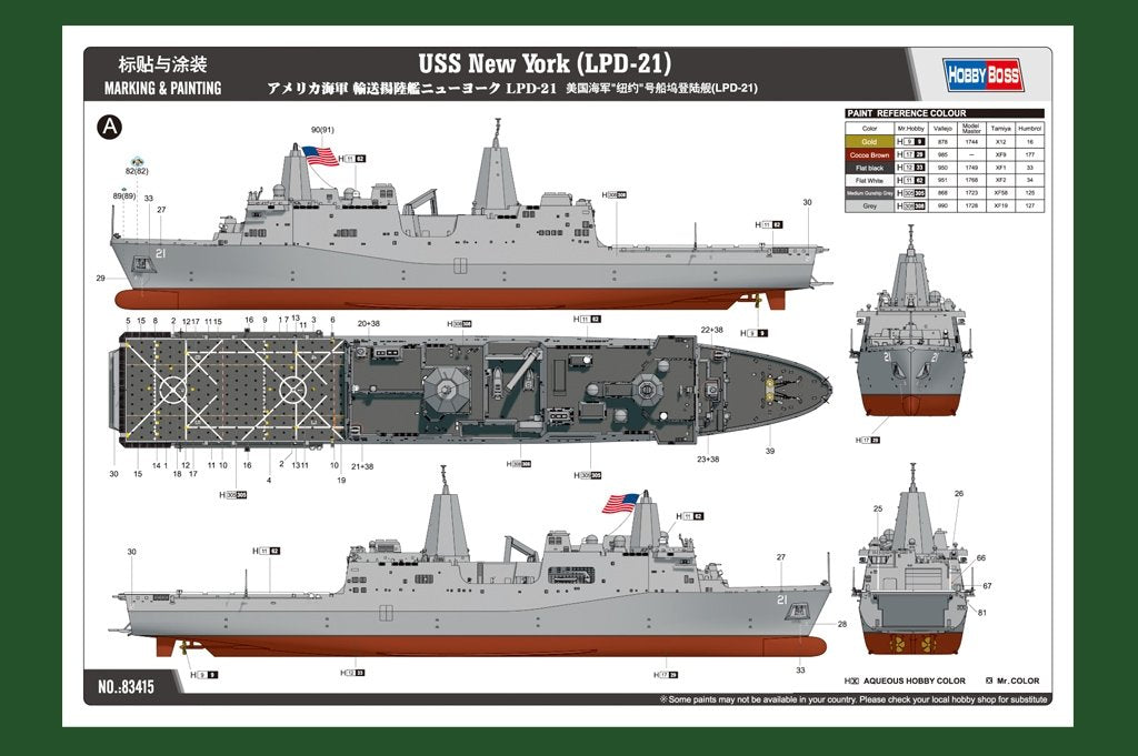 Hobby Boss 83415 USS Forrest Sherman DDG-98 1/700 – image 3