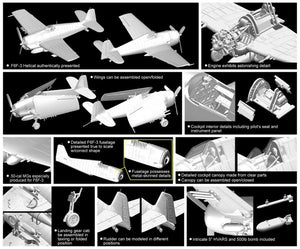 Dragon 5060 Grumman F6F-3 Hellcat (Golden Wings Series) 1/72 – imagen 3