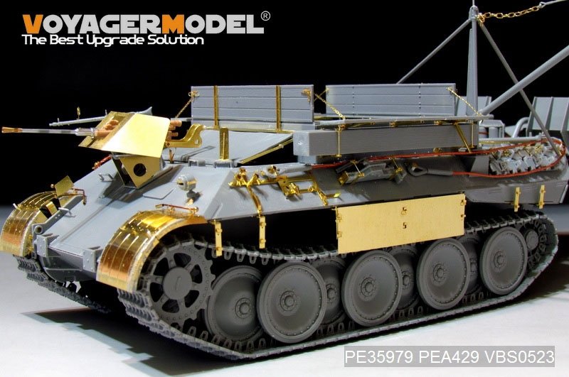 Maquette Voyager PE35979 Bergepanther Ausf.A allemand de la Seconde Guerre mondiale (type ancien, porte-outils Panther A) - Base pour TAKOM 2101 au 1/35 – image 13