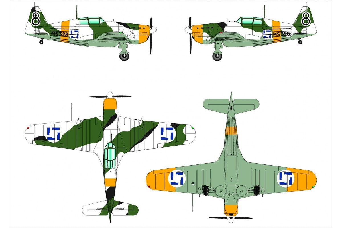 Dora Wings 48057 Morane-Saulnier MS.406.C1 - Finnish Aces 1/48 – immagine 2