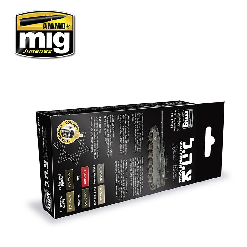 AMMO of Mig Jimenez 7163 ISRAEL DEFENSE FORCES SPECIAL EDITION 6x17ml. – Bild 2