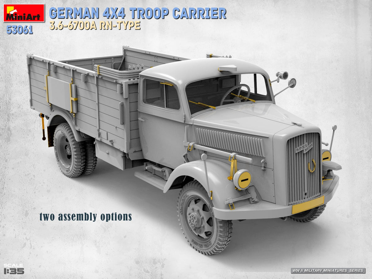 MiniArt 53061 GERMAN 4X4 TROOP CARRIER 3.6-6700A RN-TYPE 1/35 – Bild 3