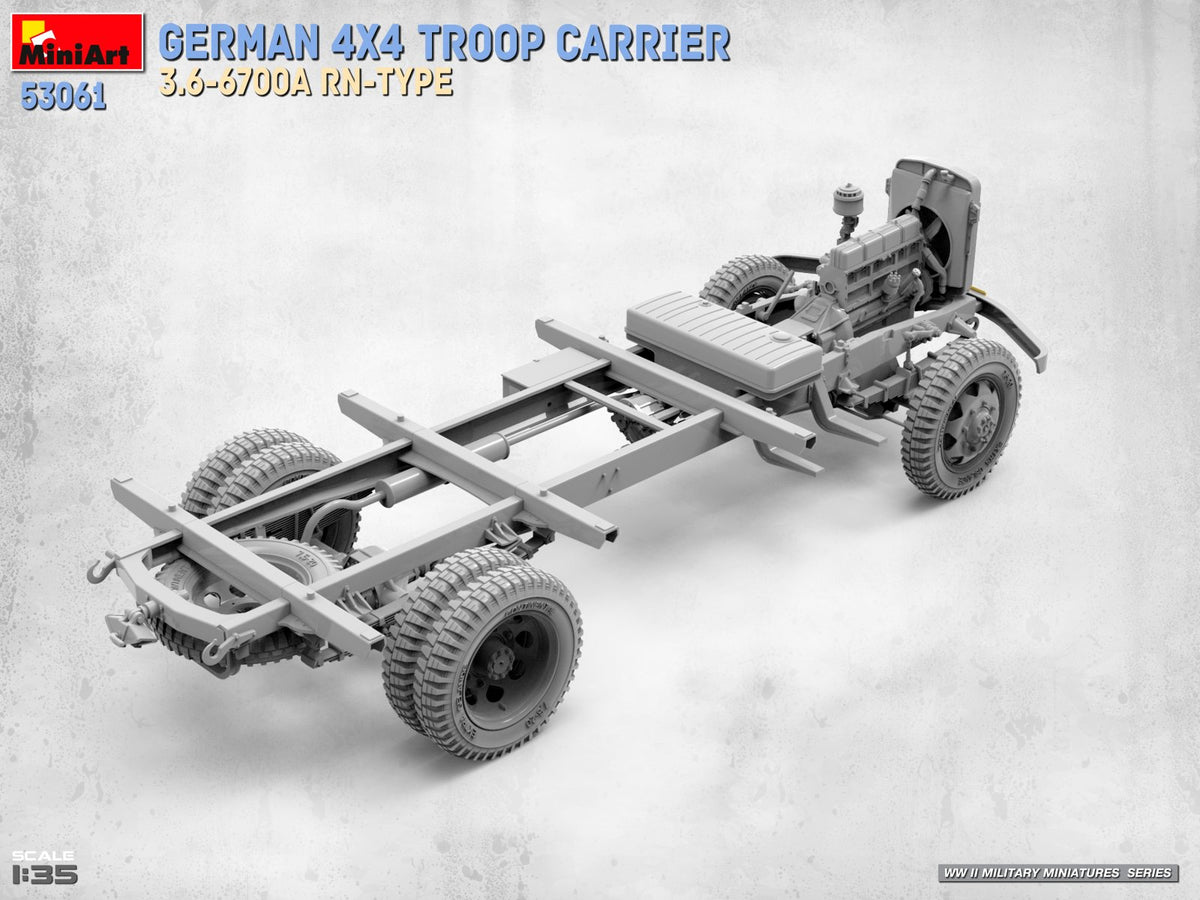 MiniArt 53061 GERMAN 4X4 TROOP CARRIER 3.6-6700A RN-TYPE 1/35 – Bild 7