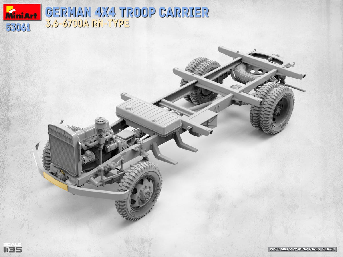 MiniArt 53061 GERMAN 4X4 TROOP CARRIER 3.6-6700A RN-TYPE 1/35 – Bild 8