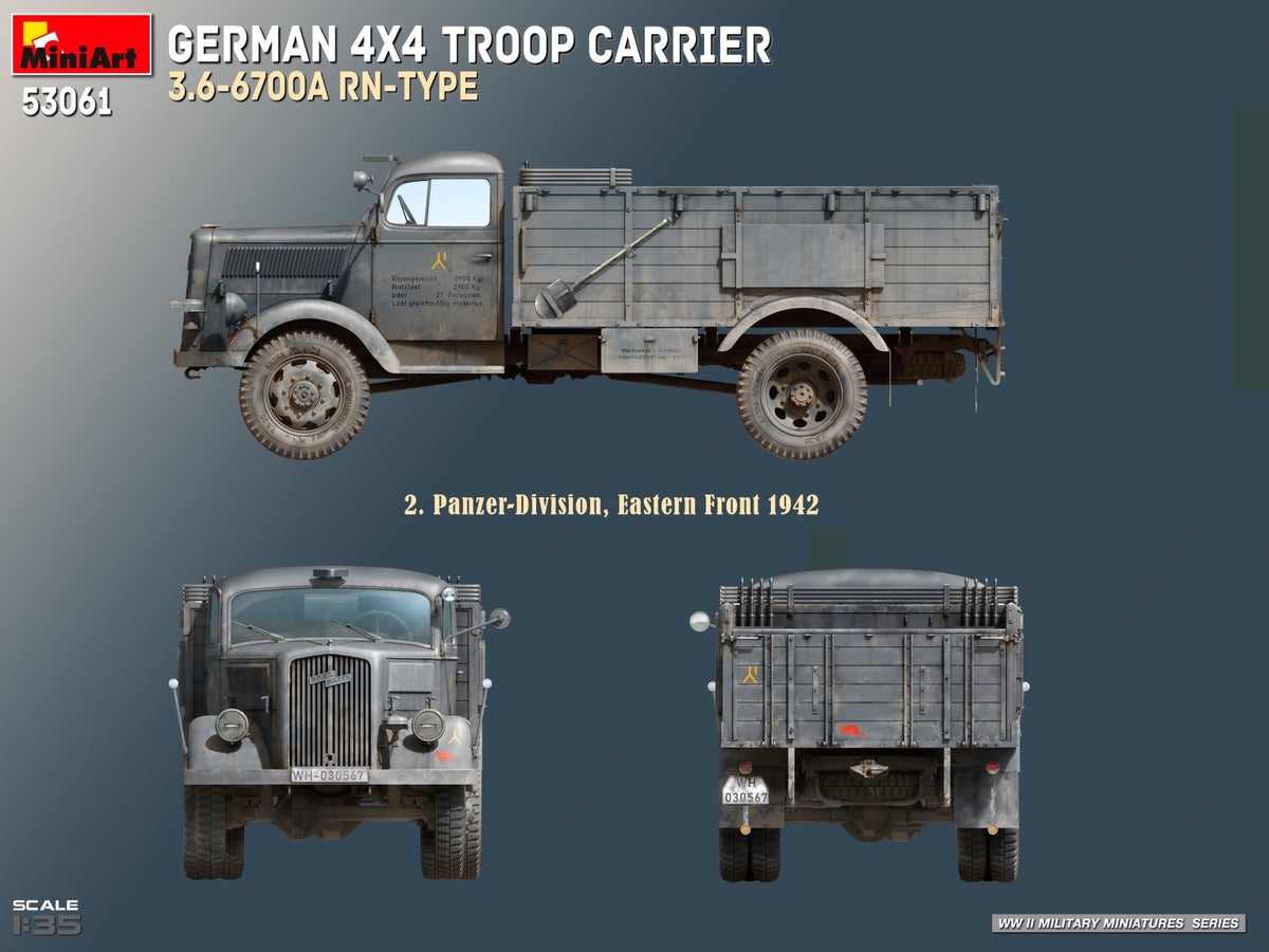 MiniArt 53061 GERMAN 4X4 TROOP CARRIER 3.6-6700A RN-TYPE 1/35 – Bild 14