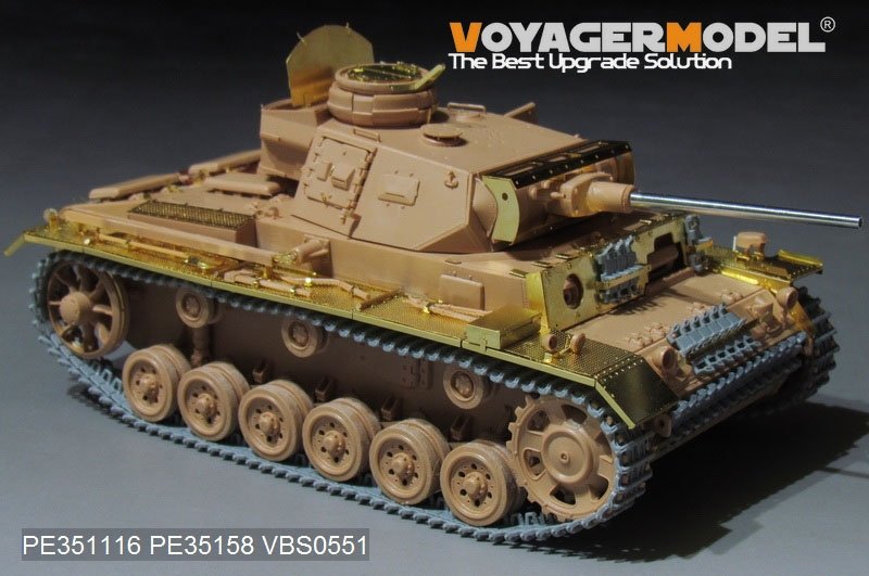Maquette Voyager PE351116 Char allemand Pz.KPfw.III Ausf.J de base (pour RFM 5070) à l&amp;#39;échelle 1/35 – image 3