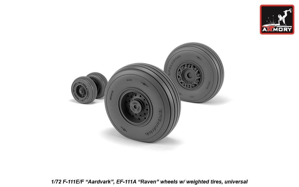 Armory Models AW72338 F-111E/F Aardvark / EF-111A Raven wheels w/ weighted tires 1/72 – Bild 4