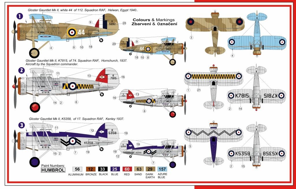AZmodel AZ7524 Gloster Gauntlet Mk.II RAF 1/72 – imagen 2