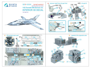Quinta Studio QDS+32229 Tornado IDS German 3D-Printed &amp;amp; coloured Interior on decal paper (Italeri) (Small version) (with 3D-printed resin parts) 1/32 – immagine 3