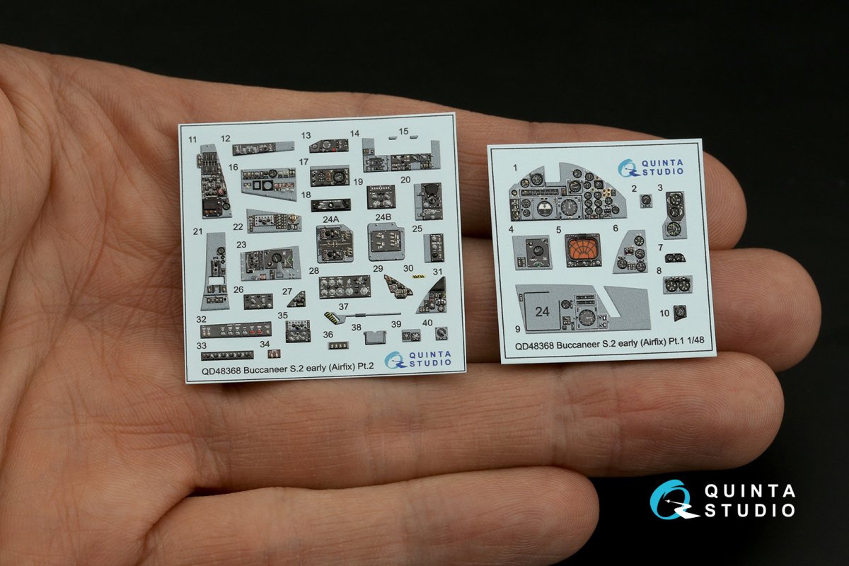 Quinta Studio QD48368 Buccaneer S.2 early 3D-Printed &amp;amp; coloured Interior on decal paper (Airfix) 1/48 – zdjęcie 9