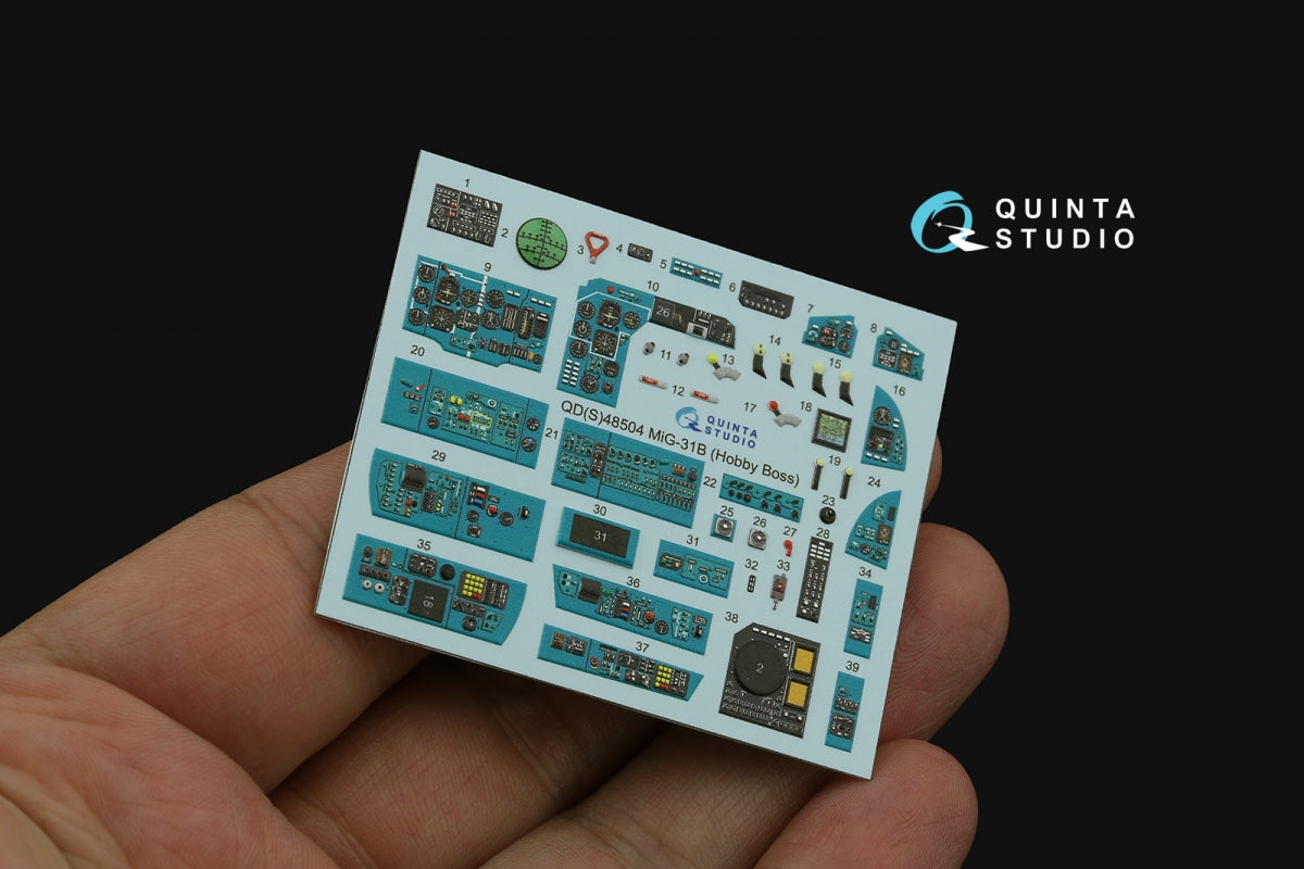 Quinta Studio QD48504 MiG-31B 3D-Printed &amp;amp; coloured Interior on decal paper (Hobby Boss) 1/48 – zdjęcie 4