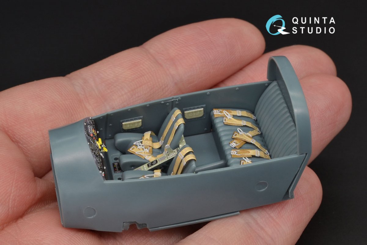 Quinta Studio QD48125 Bf108 3D-Printed &amp;amp; coloured Interior on decal paper (Eduard) 1/48 – immagine 7