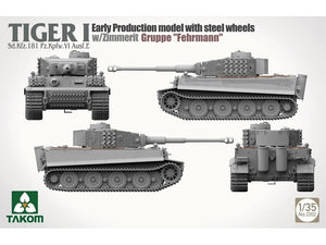 Takom 2202 Tiger I Sd.Kfz.181 Pz.Kpfw.VI Ausf.E - Early-Production Model With Steel Wheels And Zimmerit, Gruppe &amp;#39;Fehrmann&amp;#39; 1/35 – Bild 6