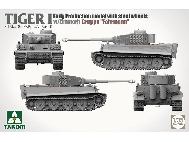 Takom 2202 Tiger I Sd.Kfz.181 Pz.Kpfw.VI Ausf.E - Early-Production Model With Steel Wheels And Zimmerit, Gruppe &amp;#39;Fehrmann&amp;#39; 1/35 – Bild 6