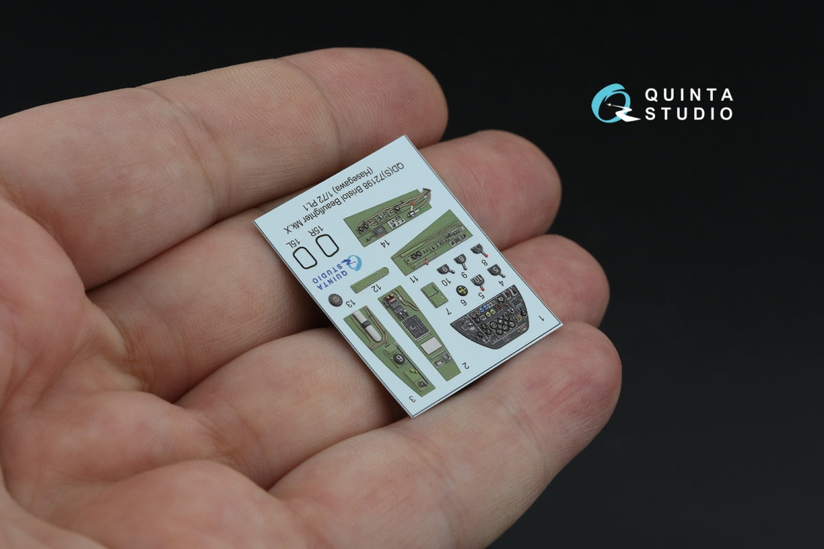 Quinta Studio QD72198 Bristol Beaufighter Mk.X 3D-Printed coloured Interior on decal paper (Hasegawa) 1/72 – immagine 6
