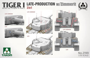 Takom 2199 Tiger I Production tardive avec zimmerit Sd.Kfz. 181 Pz.Kpfw. VIAusf. E (commande tardive/tardive) 1/35 – image 3