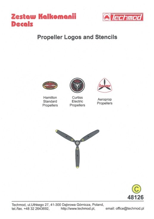 Techmod 48126 Propeller Stencils 1/48 – image 2