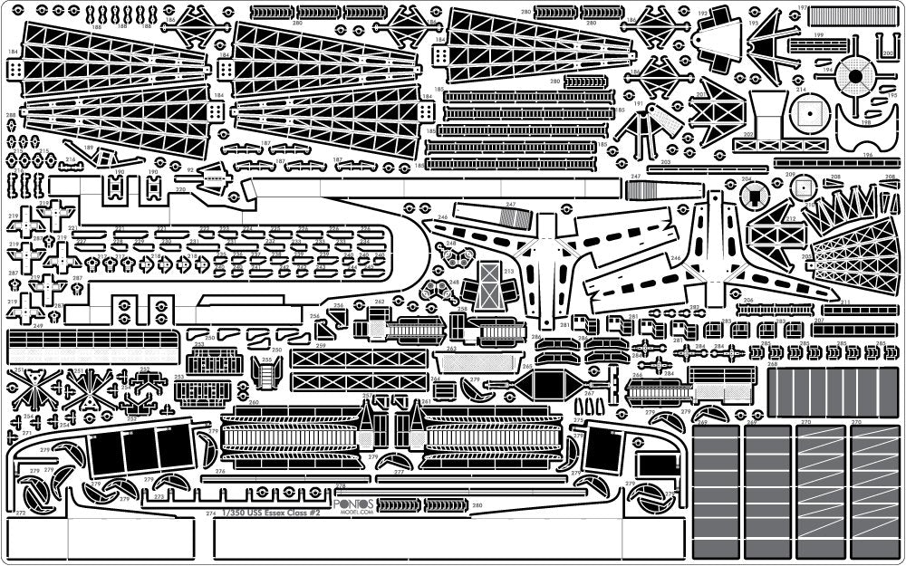 Pontos 35004F1 USS CV-10 Yorktown 1944 Detail Up Set 1/350 – Bild 13