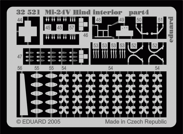 Eduard 32521 Mi-24V Hind interior 1/35 TRUMPETER – imagen 4