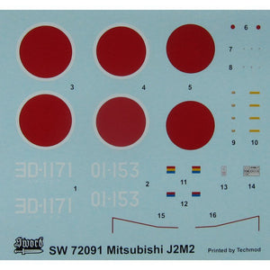 Sword 72091 J2M2 Raiden Model 11 (Late Version) 1/72 – immagine 5