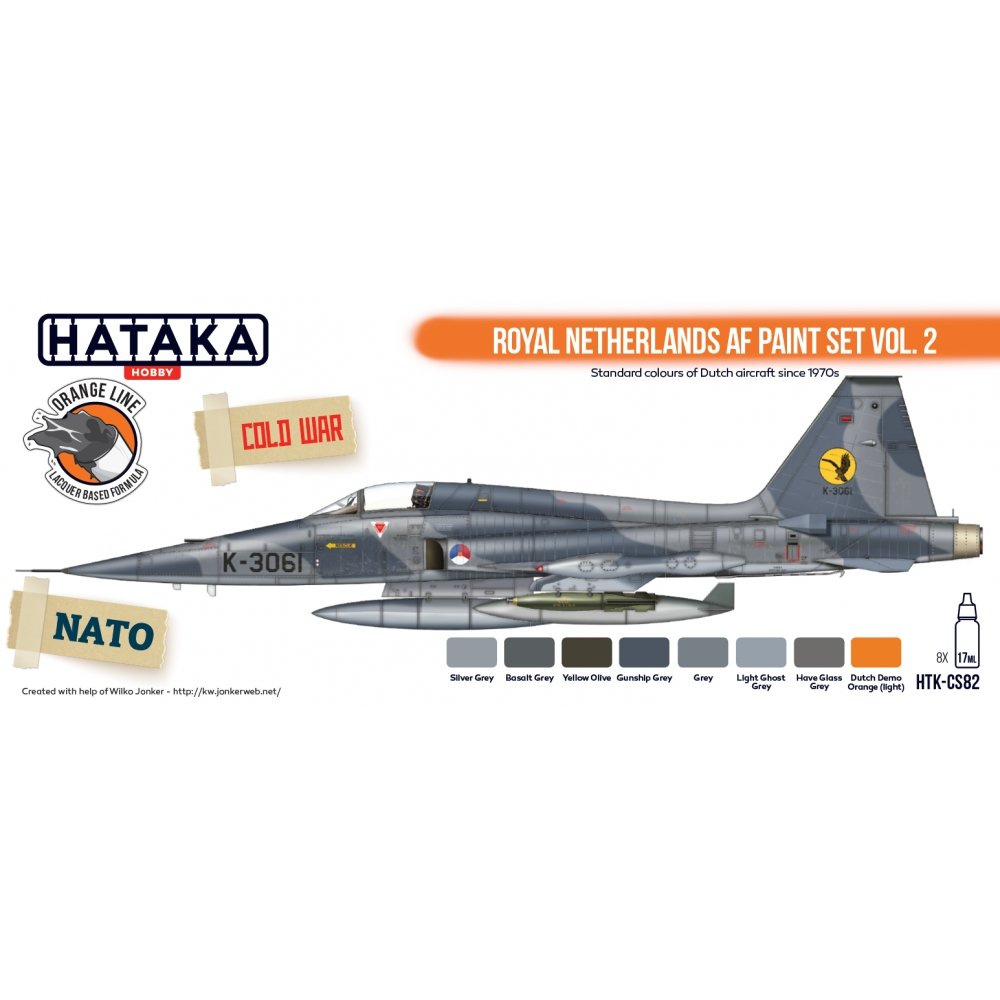 Hataka HTK-CS82 Royal Netherlands AF paint set vol. 2 (8x17ml) – immagine 2