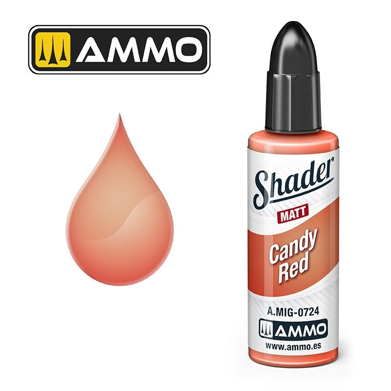 Munitions de Mig Jimenez A.MIG 0724 Candy Red Shader Matt