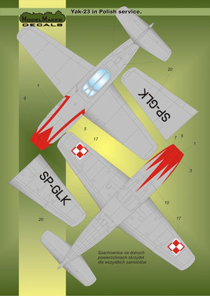 ModelMaker Decals D48019 Yak-23 en service polonais 1/48 – image 3