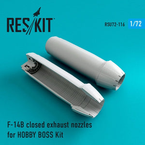 RESKIT RSU72-0116 Buses d&amp;#39;échappement fermées F-14 B/D pour maquette Hobby Boss au 1/72