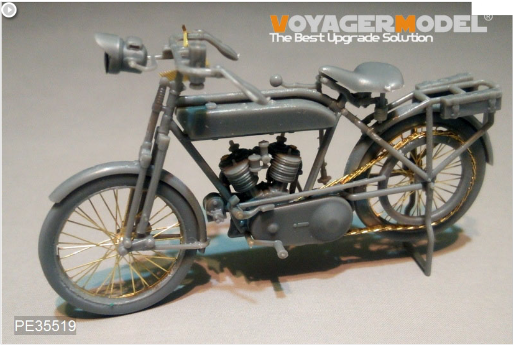 Moto Peugeot française Peugeot 1917, modèle PE35519, 750 cm³, Première Guerre mondiale, pour maquette MENG HS-005, échelle 1/35 – image 2