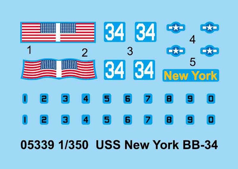 Trumpeter 05339 USS New York BB-34 1/350 – imagen 4