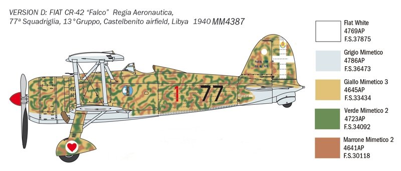 Italeri 2801 FIAT CR.42 Falco 1/48 – zdjęcie 10