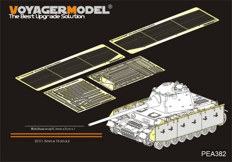 Voyager modèle PEA382 allemand Pz.Kpfw.IV Ausf.J avec tourelle Panther F "Thoma Shields" grillage schürzen 1/35 