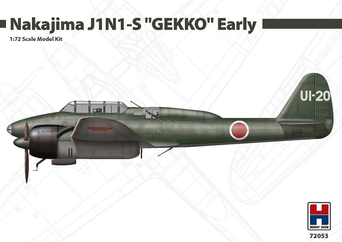 Hobby 2000 72053 Nakajima J1N1-S &amp;quot;GEKKO&amp;quot; Early ( FUJIMI + CARTOGRAF ) 1/72