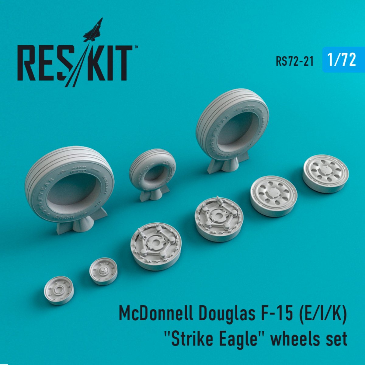RESKIT RS72-0021 F-15 (E,I,K) &amp;quot;STRIKE EAGLE&amp;quot; WHEELS SET 1/72