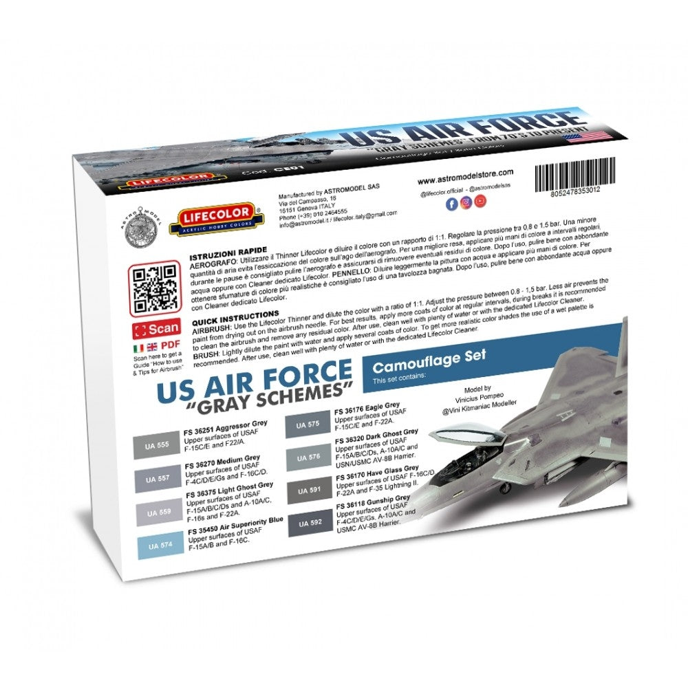 Lifecolor CE01 Acrylic paint Set American Aircraft Set 3 8x22ml – Bild 2