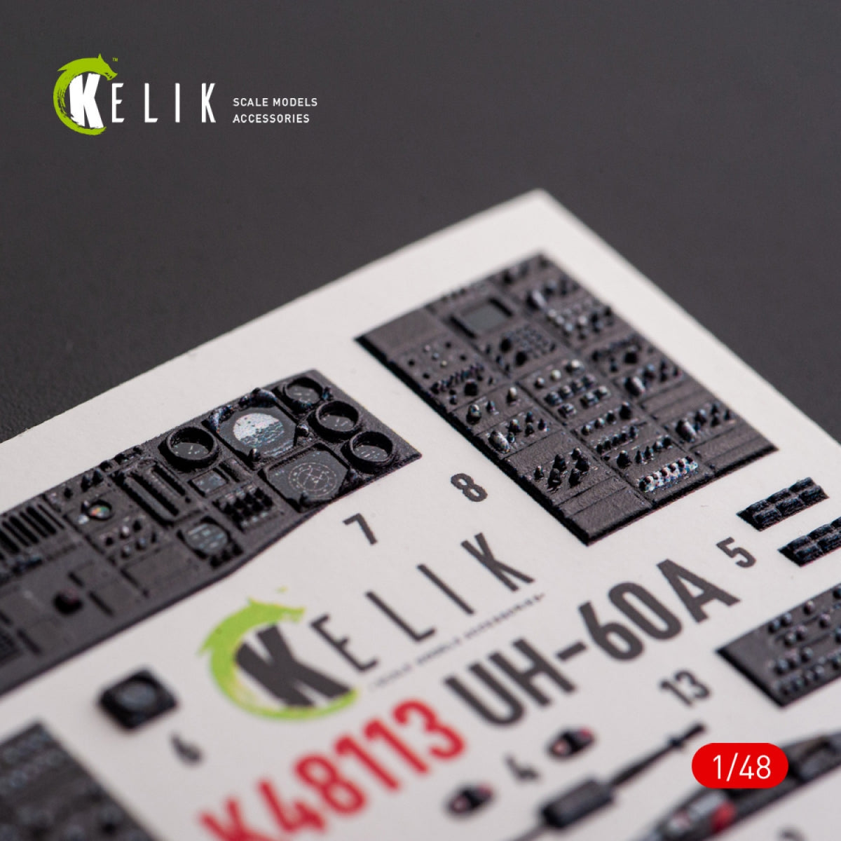KELIK K48113 UH-60A Black Hawk - Type 1 interior 3D decals for ICM kit 1/48 – Bild 7