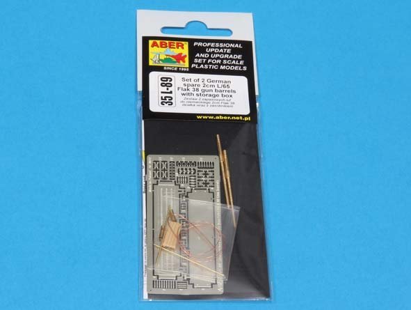 Aber 35L-089 Set of 2 German 2cm L/65 gun barrel for Flak 38 with storage box 1/35 – Bild 13